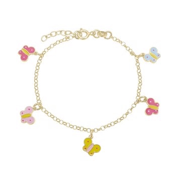 Aagaard Forgyldt sterling sølv Armbånd, Butterflies